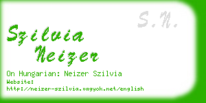 szilvia neizer business card